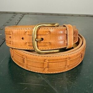 Colours By Alexander Julian Handcrafted Full Grain Cowhide Leather Belt USA 42